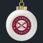 Petersburg Florida Keramik Kugel-Ornament<br><div class="desc">St. Petersburg Florida</div>