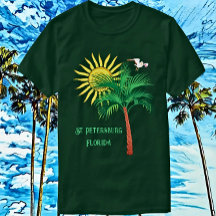 Petersburg Florida Palm Tree und Seagull T-Shi