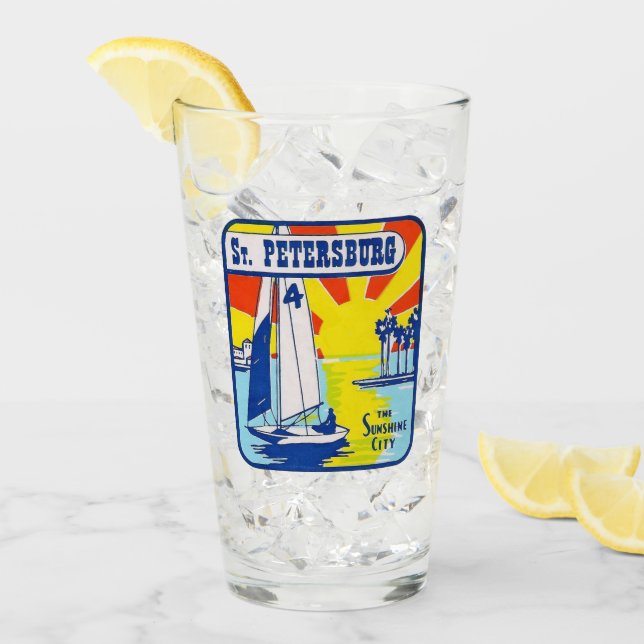 Petersburg, Florida - Pint Glass Glas (Vorderseite Ice)