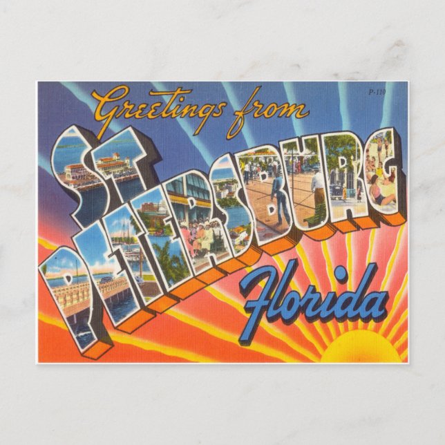 Petersburg Florida Postkarte (Vorderseite)
