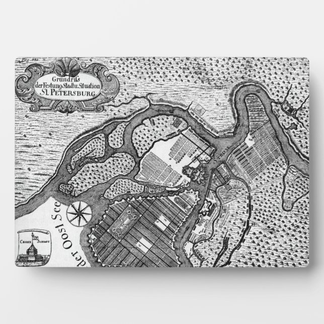Petersburg-Plan Fotoplatte (Vorderseite)