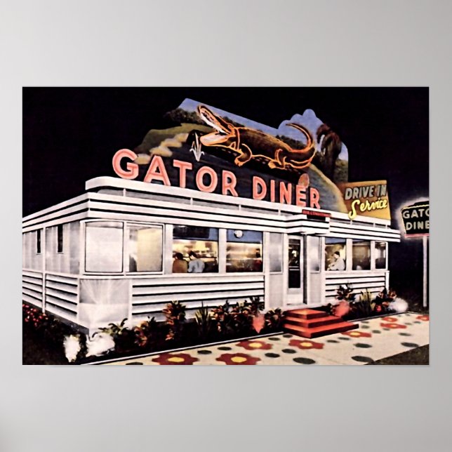 Petersburg, Restaurant Florida Gator Diner Poster (Vorne)