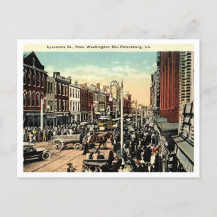 Petersburg VA, Sycamore St Ansicht, 1920er Jahre V Postkarte