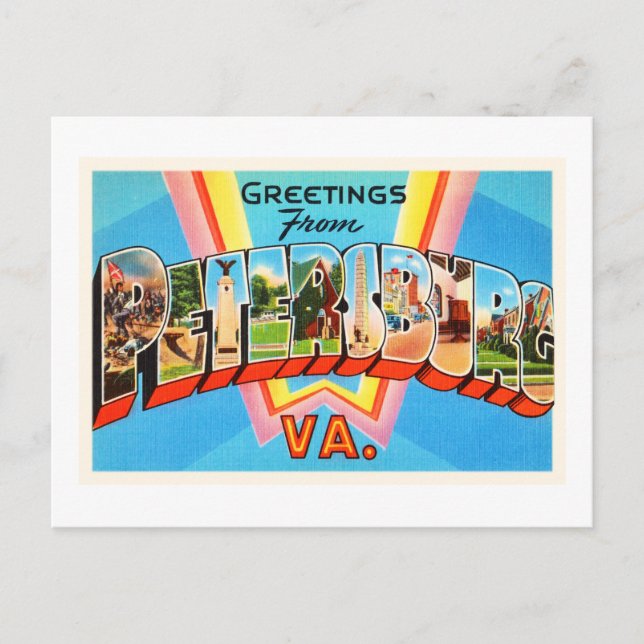 Petersburg Virginia VA Old Vintage Travel Postcard Postkarte (Vorderseite)