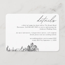 Petersburg Wedding Hotel Zimmerblock Details Begleitkarte