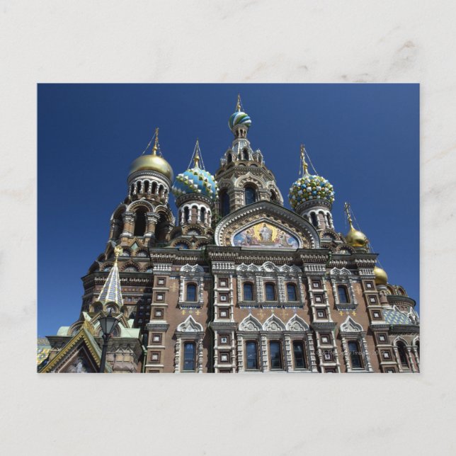Petersburger Kirche, Russland Postkarte (Vorderseite)