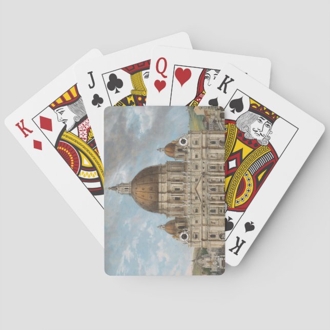 Petersdom in der Vatikanstadt Spielkarten (Rückseite)