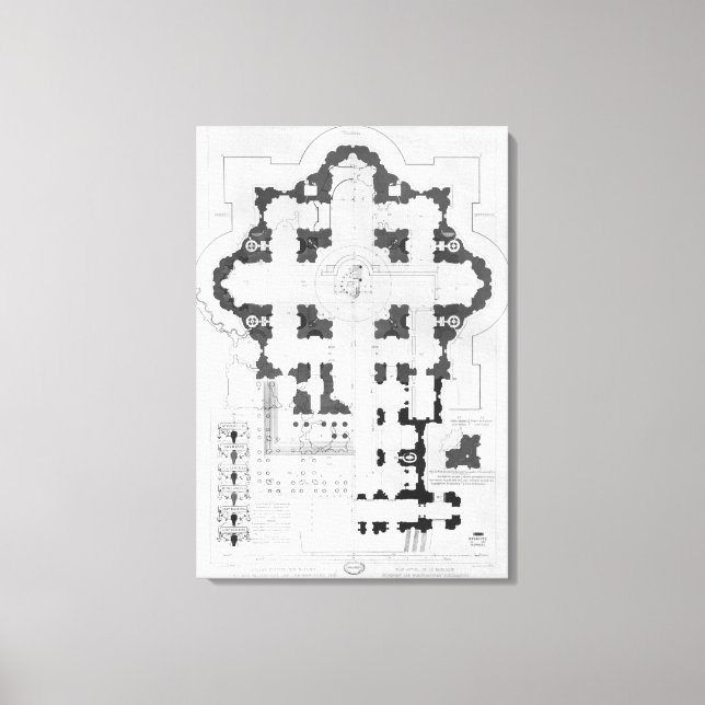 Petersdom-Plan Leinwanddruck (Vorderseite)