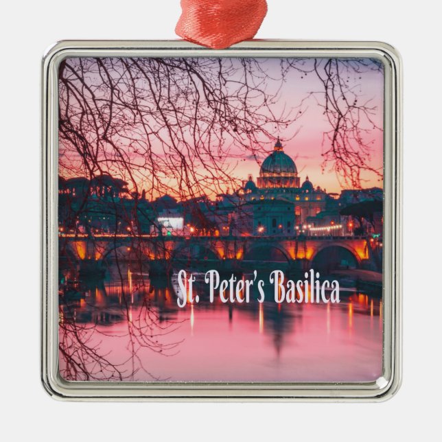 Petersdom, Rom, Italien Ornament Aus Metall (Vorne)