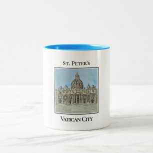 Petersdom, Vatikanstadt, Italien Zweifarbige Tasse