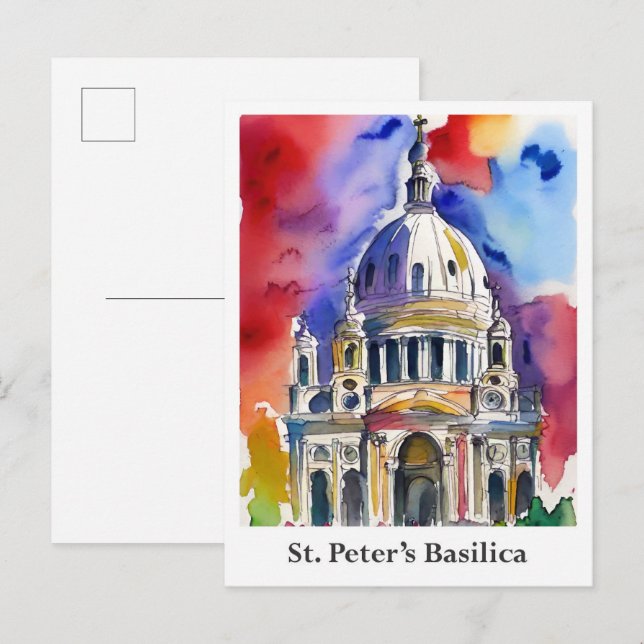 Petersdom Vatikanstadt Postkarte (Vorne/Hinten)