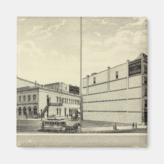 Petersen Residenz, Dewey und Stone, Nebraska Magnet (Vorne)
