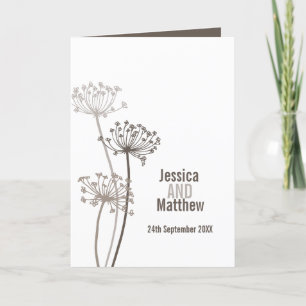 Petersilie Blume Braunen Hochzeit Programm
