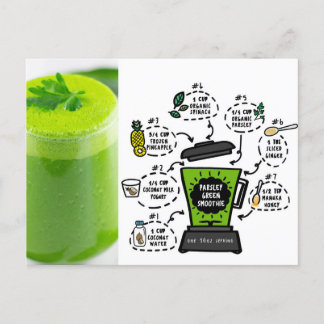 Petersilie-grünes Smoothie-Rezept Postkarte