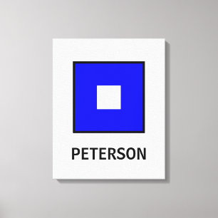 Peterson Familienname Nautic Flag Leinwanddruck