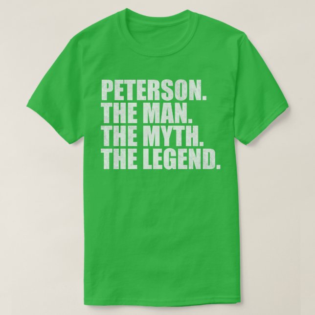 Peterson Peterson Familienname Peterson Nachname P T-Shirt (Design vorne)
