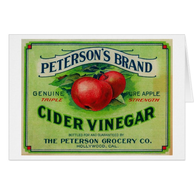 Peterson's Cider Vinegar Label (Vorderseite (Horizontal))