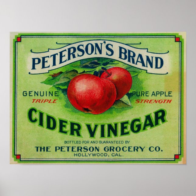 Peterson's Cider Vinegar Label Poster (Vorne)