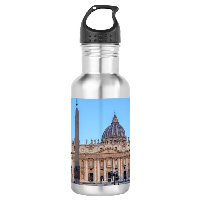 Petersplatz in Vatikanstadt - Rom, Italien Edelstahlflasche (Vorderseite)