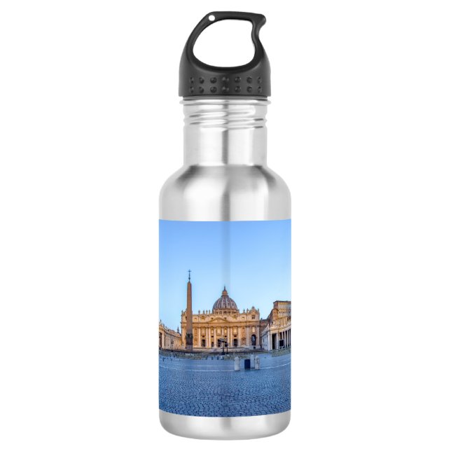 Petersplatz in Vatikanstadt - Rom, Italien Edelstahlflasche (Vorderseite)