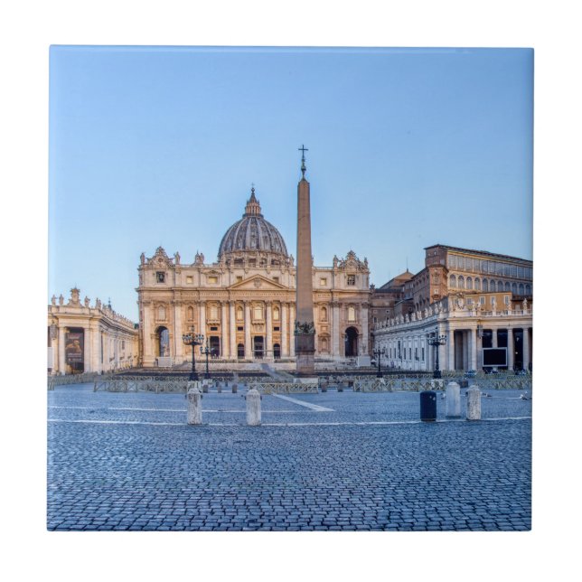 Petersplatz in Vatikanstadt - Rom, Italien Fliese (Vorderseite)