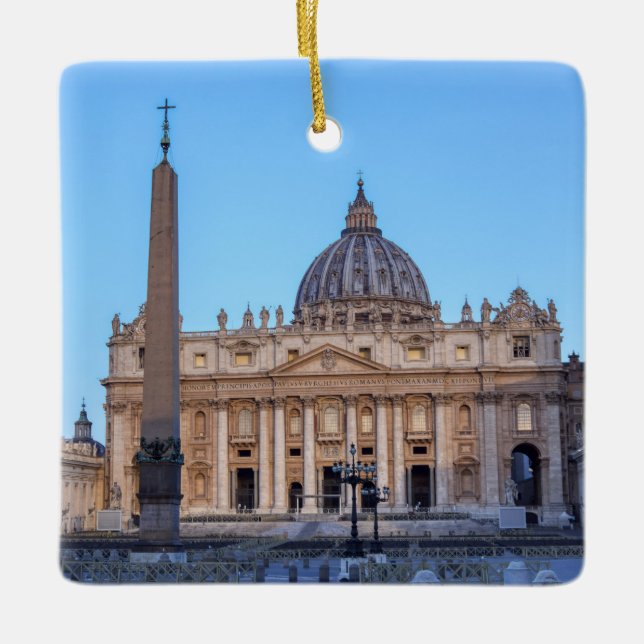 Petersplatz in Vatikanstadt - Rom, Italien Keramikornament (Vorderseite)