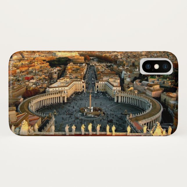 Petersplatz Vatikan Case-Mate iPhone Hülle (Rückseite (Horizontal))