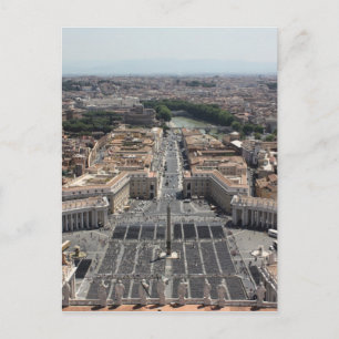 Petersplatz von Rom aus im Vatikan Staat Postkarte