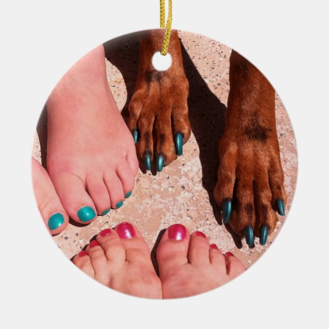 Peticure - Pedicure-Wellness-Center-Tag Keramikornament (Vorne)