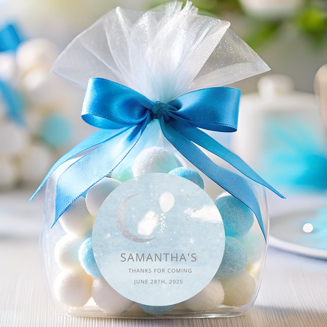 Petit Agneau Avec Ballons Classic Round Sticker (Créateur téléchargé)