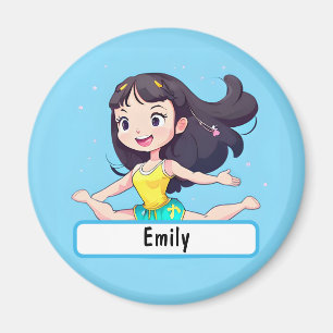 Petit Aimant De Gymnaste Avec Nametag Personnalisé