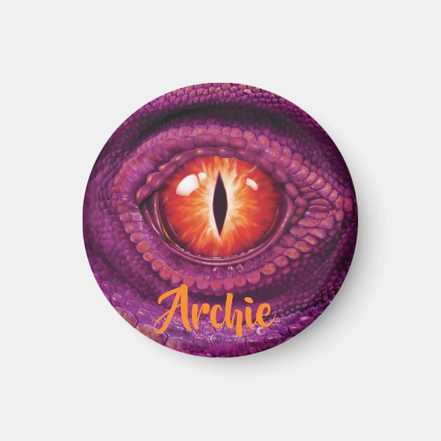 Petit aimant rond de l'oeil du Dragon (Devant)