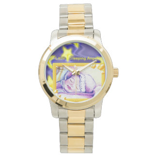 Petit Ange Dormant Montre À Deux Tons