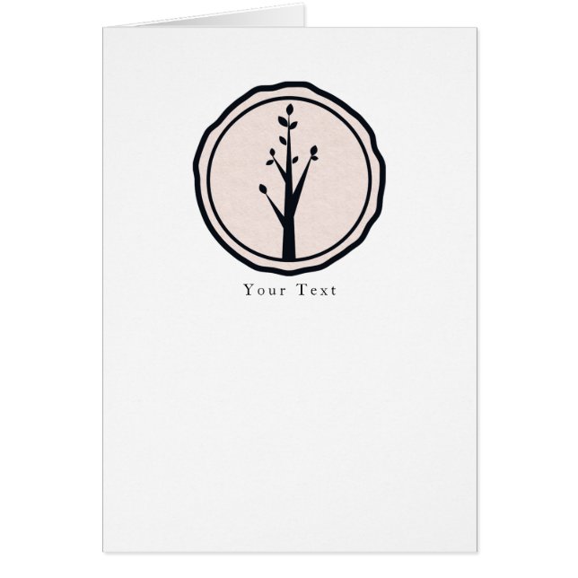 Petit Arbre Rustique Mariage Nature Merci personna (Devant)
