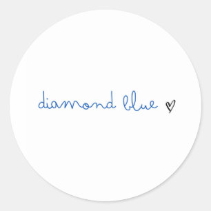 petit autocollant bleu diamant