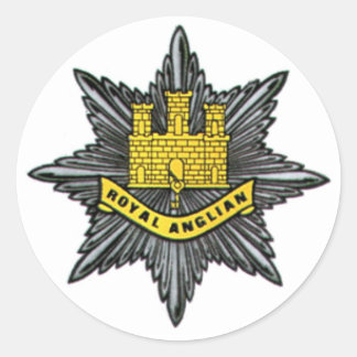 Petit Autocollant circulaire du Royal Anglian Regi
