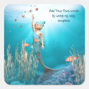 petit autocollant Mermaid 1
