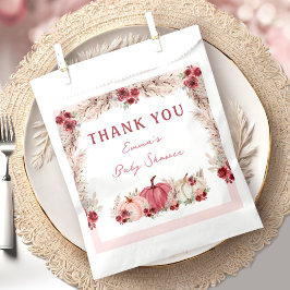Petit Baby shower Citrouille Marsala Sacs Faveur R