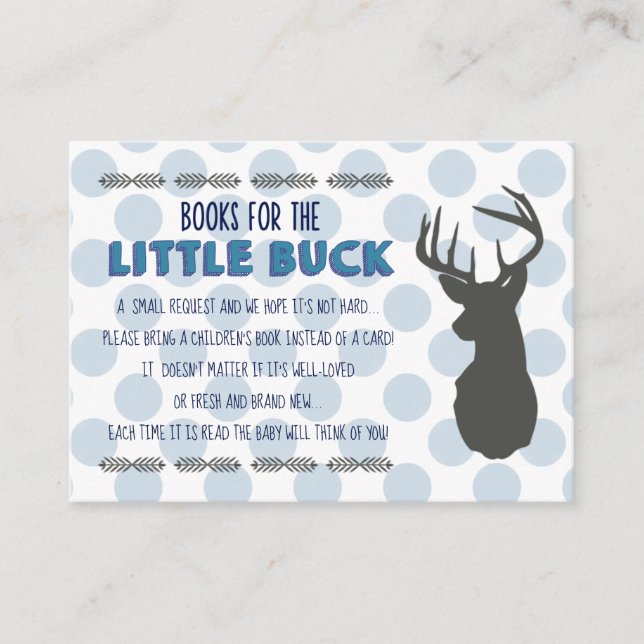 Petit Baby shower de Buck| Carte d'insertion d'inv (Devant)