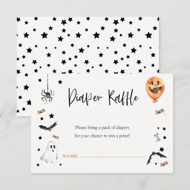 Petit Baby shower de livre Carte de tombole (Devant / Derrière)