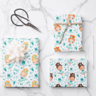 Petit Ballerinas Enveloppage de papier ensemble de