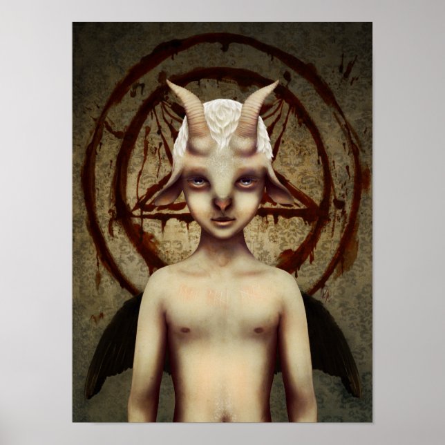 PETIT BAPHOMET Poster d'art en bas (Devant)
