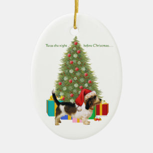 Petit Basset Griffon Vendeen Christmas Keramikornament