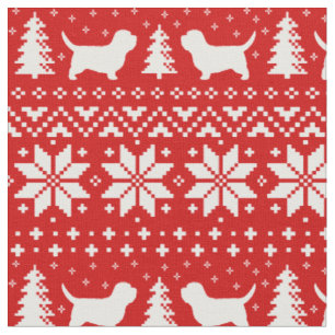 Petit Basset Griffon Vendeen Christmas PBGV Hunde Stoff