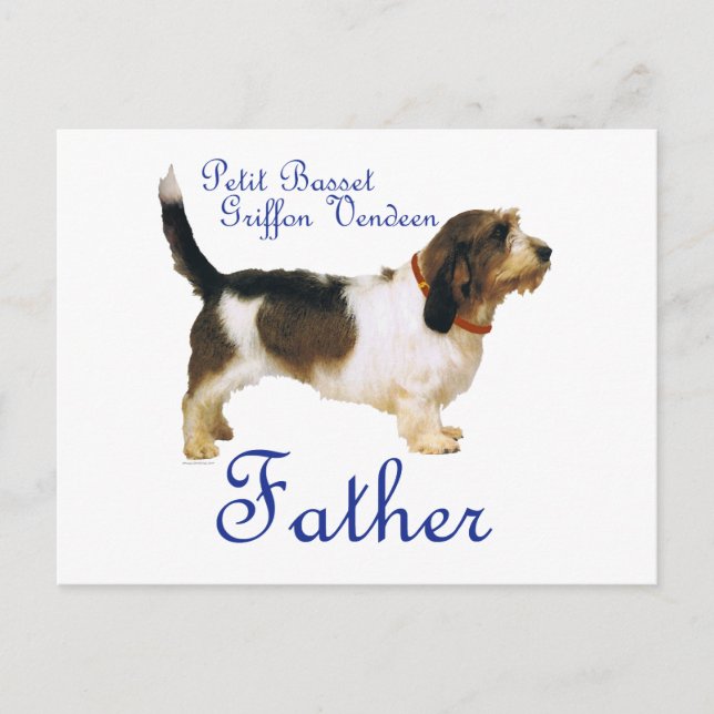 Petit Basset Griffon Vendeen Father Postkarte (Vorderseite)