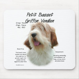 Petit Basset Griffon Vendeen Geschichtsdesign Mousepad