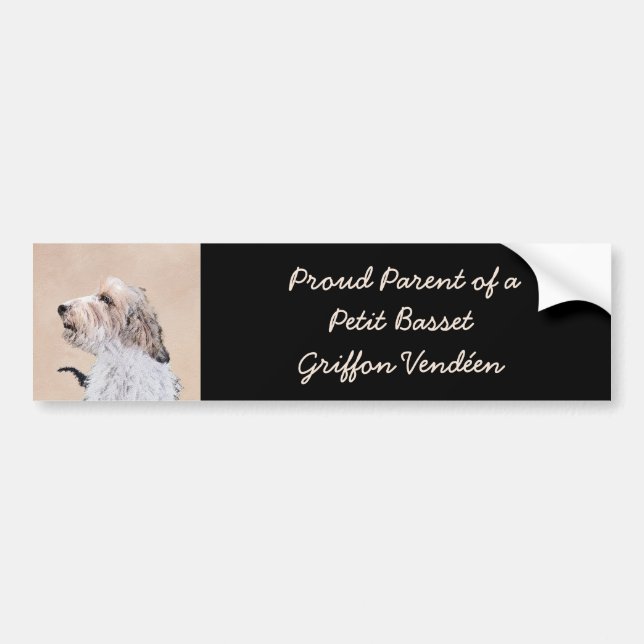 Petit Basset Griffon Vendéen Painting - Dog Art Autoaufkleber (Vorne)