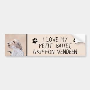 Petit Basset Griffon Vendéen Painting - Dog Art Autoaufkleber
