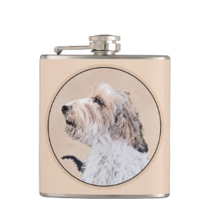 Petit Basset Griffon Vendéen Painting - Dog Art Flachmann