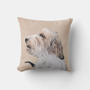 Petit Basset Griffon Vendéen Painting - Dog Art Kissen